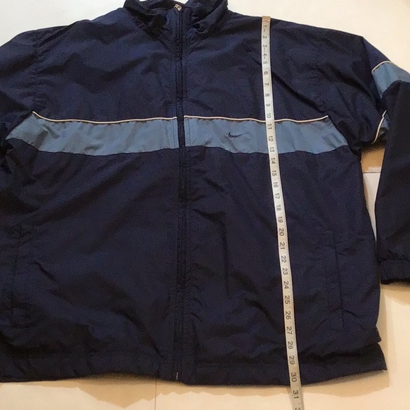 NIKE  MENS NAVY BLUE WINDBREAKER  LON SLEEVES JACKET SZ  XL - Picture 8 of 12